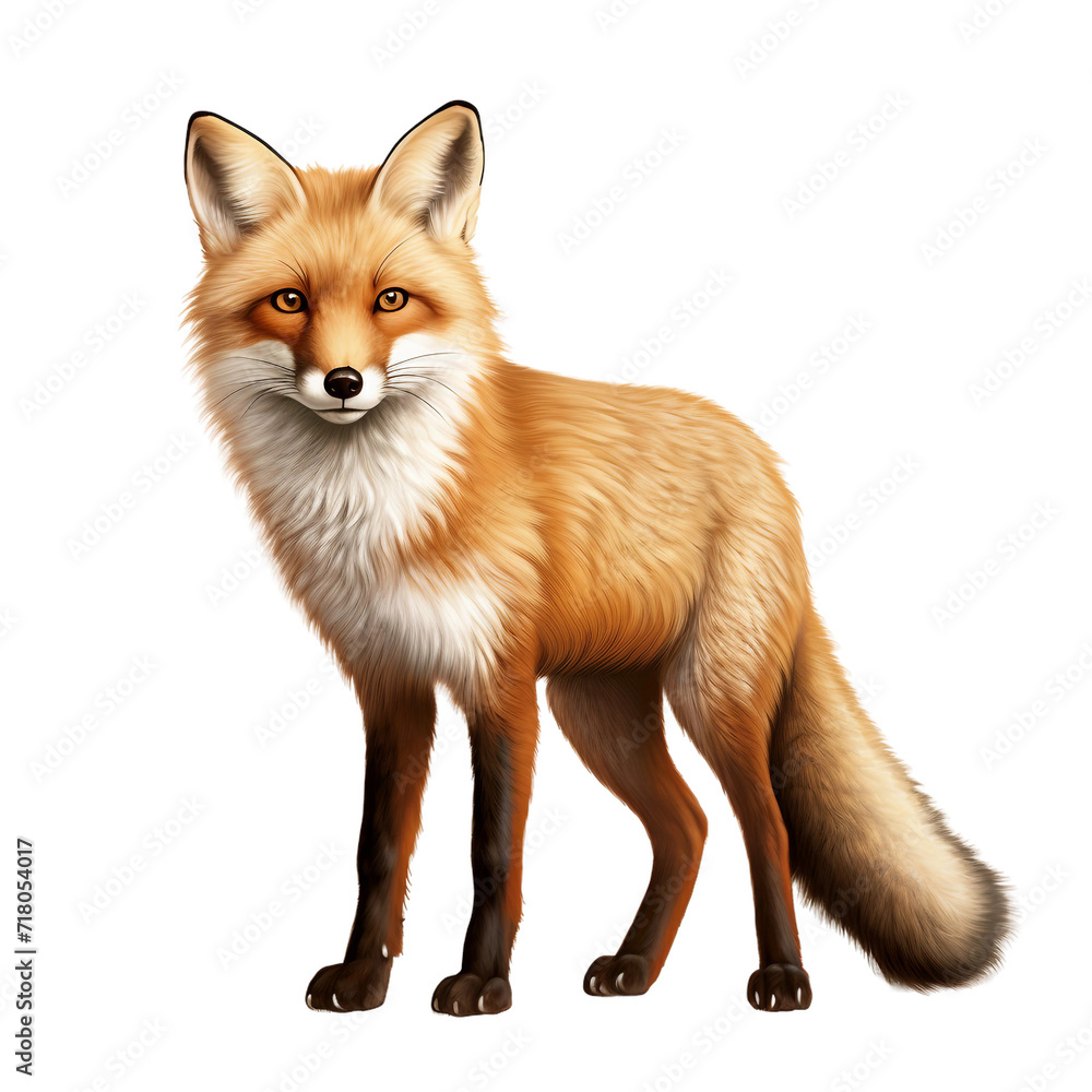 Obraz premium red fox isolated on white