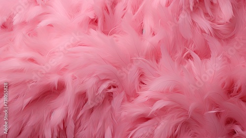 Close up of trendy pink feather texture, abstract macro fluffy background