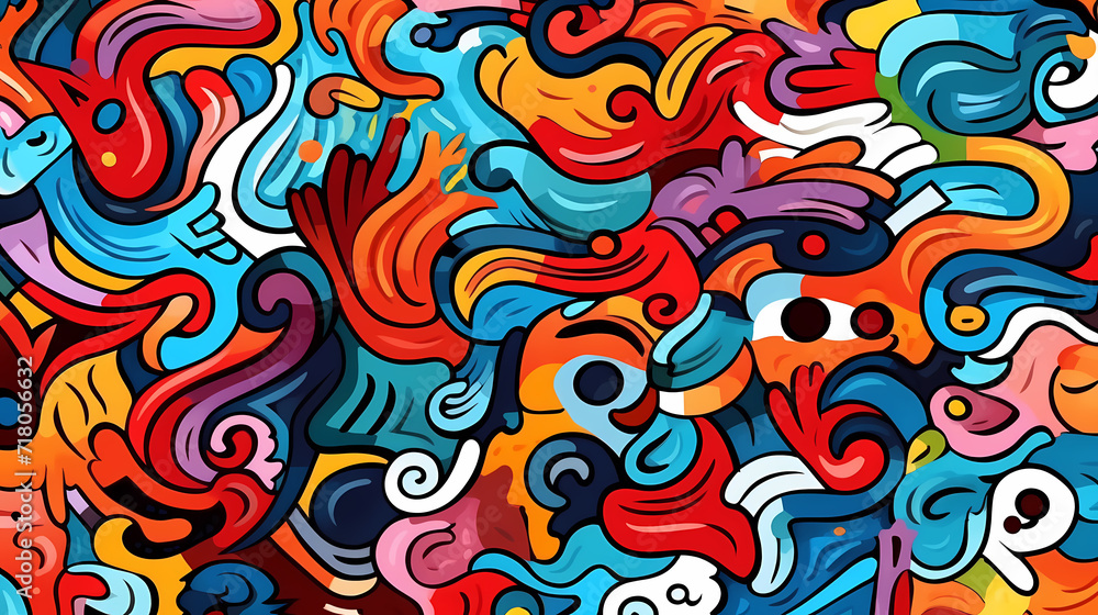 Abstract seamless doodle background, artistic backdrop Abstract seamless doodle background, artistic backdrop