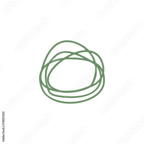 Brain psychology irregular line logo design