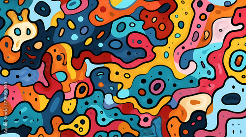 Abstract seamless doodle background, artistic backdrop © Derby