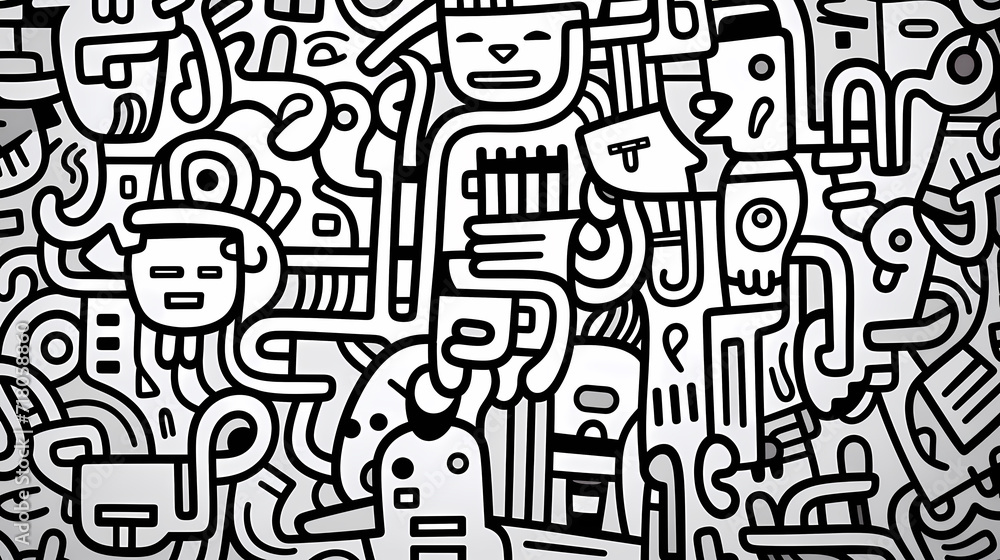 Abstract seamless doodle background, artistic backdrop Abstract seamless doodle background, artistic backdrop