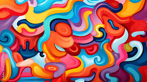 Abstract seamless doodle background, artistic backdrop