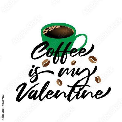 Valentines Retro Sublimation T shirt  Coffee Is My Valentine