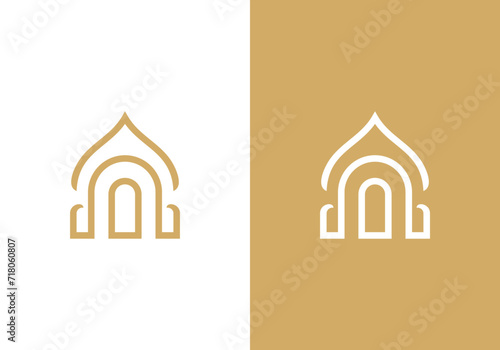 mosque logo design, religious islamic inspiration logo design
