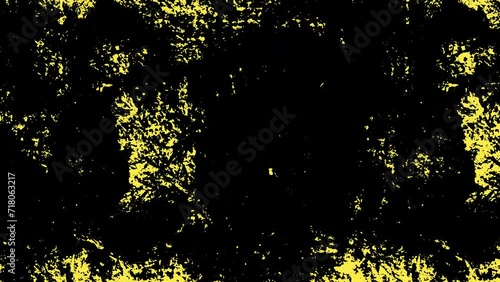 グランジテクスチャ背景（5秒ループ）黄色と黒