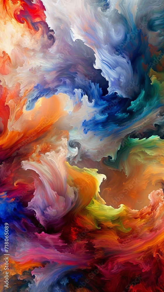 Vibrant Abstract Painting Bursting With Vibrant Abstract Painting Bursting With