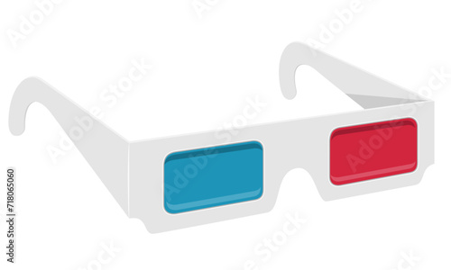 3d paper glasses stock vector illustration