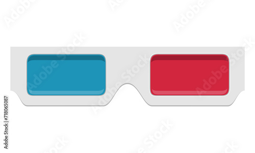 3d paper glasses stock vector illustration
