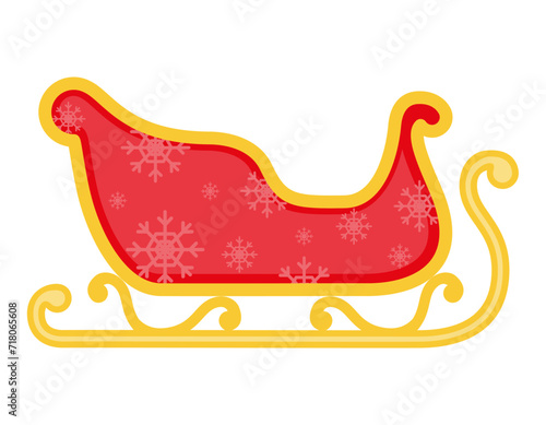 christmas santa claus sleigh stock vector illustration