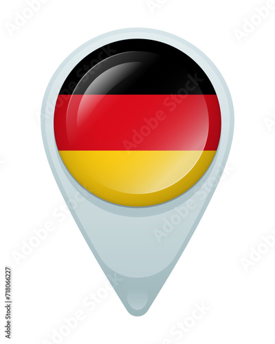 Free Download Location pin with flag of Germany. Vector and PNG on transparent background. - GFXLoad