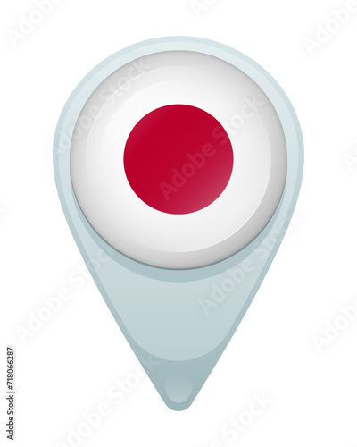 Free Download Flag of Japan. Location pin. Vector on transparent background. - GFXLoad