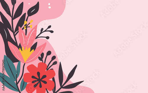 Fototapeta Naklejka Na Ścianę i Meble -  Abstract background poster. Good for fashion fabrics, postcards, email header, wallpaper, banner, events, covers, advertising, and more. Valentine's day, women's day, mother's day background.