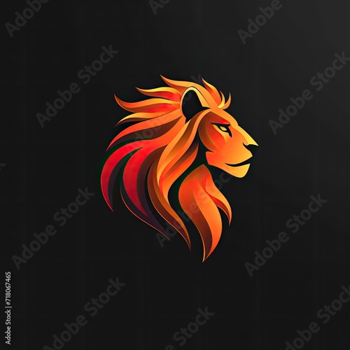 Lion Animal Colorful Design Art Object Generative AI