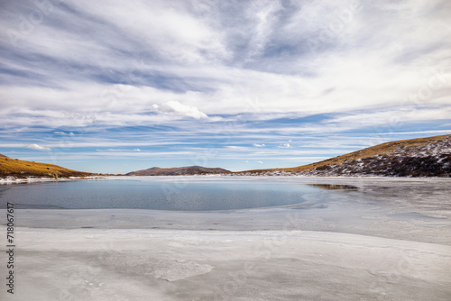 Frozen Square Top Lake in Colorado