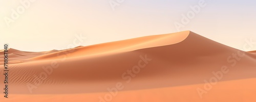 The barren desert landscape is light brown in color. generative AI