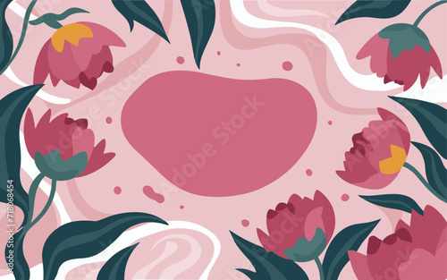 Fototapeta Naklejka Na Ścianę i Meble -  Abstract background poster. Good for fashion fabrics, postcards, email header, wallpaper, banner, events, covers, advertising, and more. Valentine's day, women's day, mother's day background.