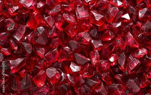 Macro photo of the red ruby group.