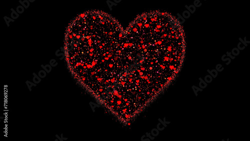 Big Heart frame for Valentines Day on black