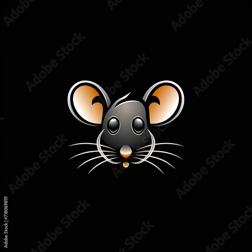 Mouse Animal Colorful Design Flat Figure Generative AI