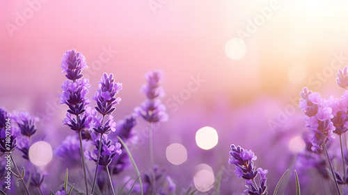 lavender flowers on a blurry background
