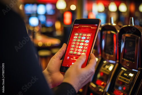 Playing Online Casino Games on Mobile Phone in a Casino Setting