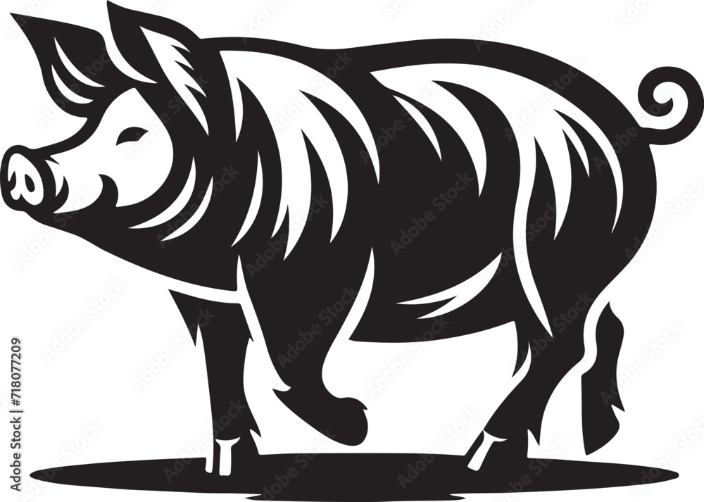 illustration of a  pig