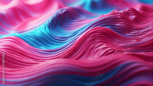 Modern abstract pink blue gradient flowing wave lines banner background. Shiny moving lines design element. Glowing wave. Futuristic technology concept.