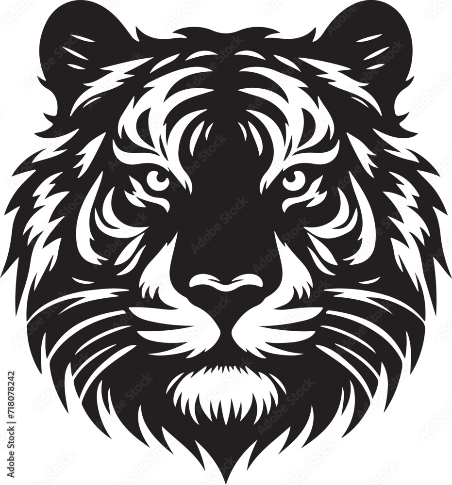 tiger head vector illustration 