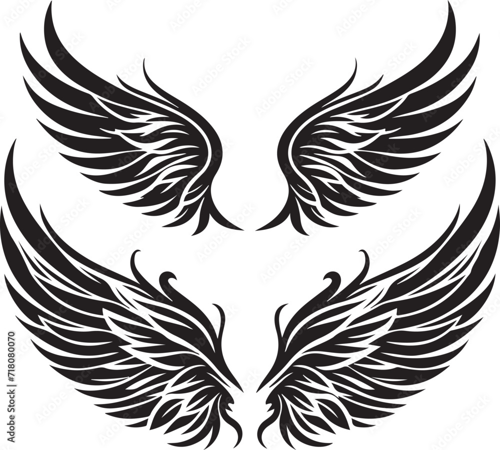 Obraz premium wings vector illustration 