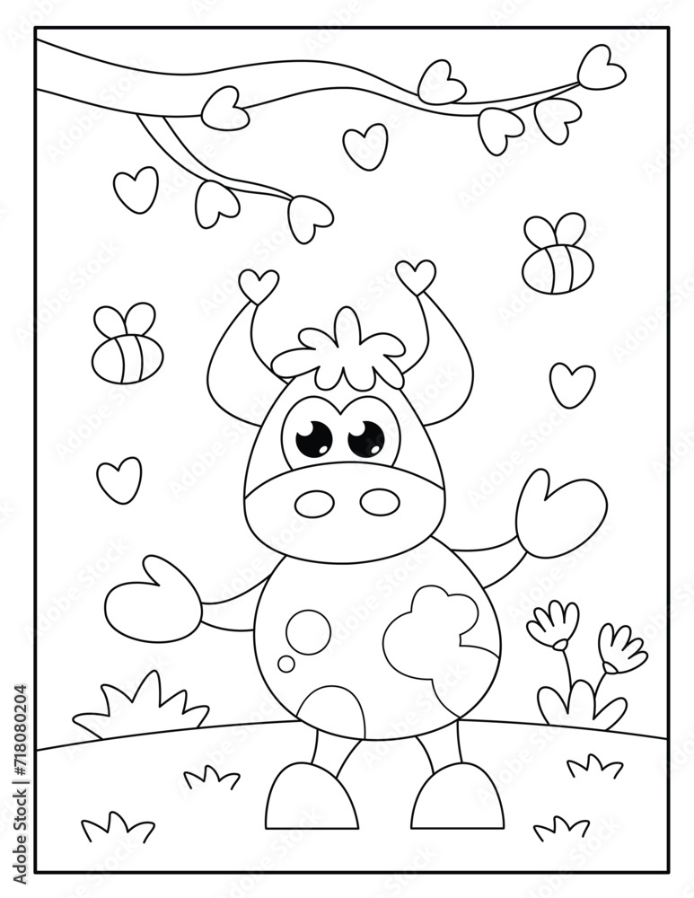 Fototapeta premium Valentine's Day Coloring Pages for Kids