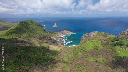 Wallpaper Mural Drone view of Praia do Sueste in the Fernando de Noronha Archipelago, Brazil Torontodigital.ca