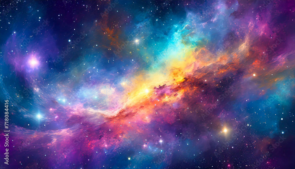 Naklejka premium space galaxy background