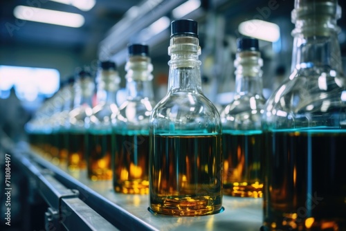 Bottling Plant Production Line with Glass Bottles