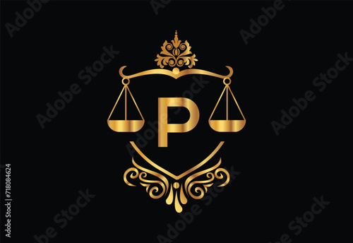 Low firm logo with latter O vector template, Justice logo, Equality, judgement logo vector illustration