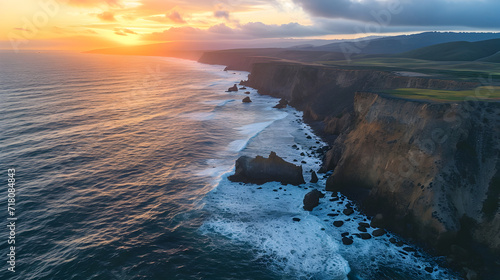 Cliffside coastal panorama