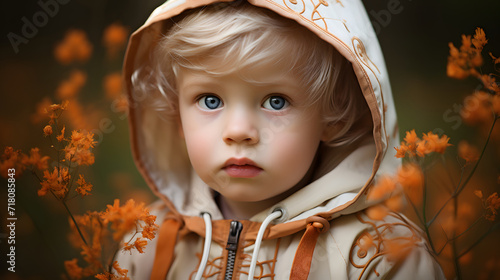 Cute little child in a sunn...