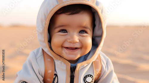 Cute little child in a sunn...