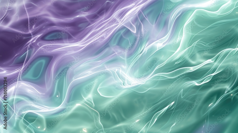 Obraz premium Abstract Aqua and Purple Swirls