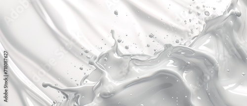 Splash on white liquid feel milk wet and water Liquid Elegance, splash milk, milk splash on white background, background cover banner ultra wide 21:9 photo