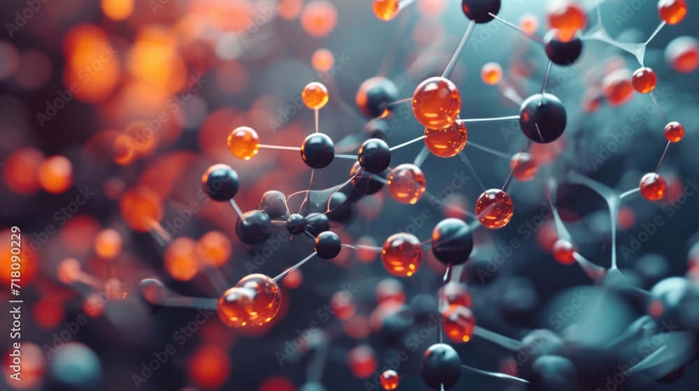 Abstract Molecular Structure in 3D Abstract Molecular Structure in 3D