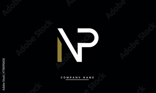 NP, PN, N, P Abstract Letters Logo Monogram