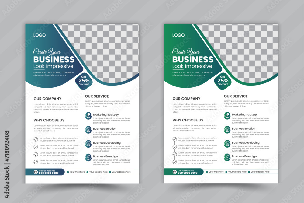 Corporate business flyer template design, Brochure design, modern layout and marketing, business proposal, promotion, advertise, publication, cover page.