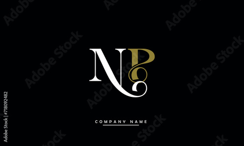 NP, PN, N, P Abstract Letters Logo Monogram