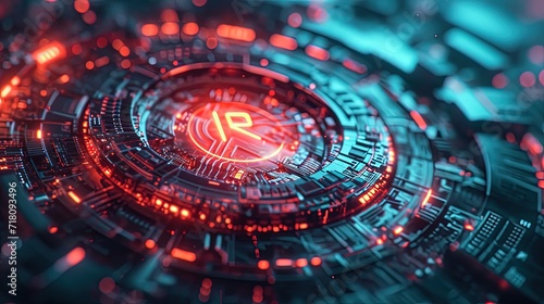 Wallpaper Mural This image showcases a detailed visualization of a secure, advanced blockchain network with a focus on cybersecurity and encryption. Torontodigital.ca