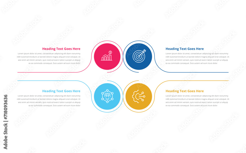 Fototapeta premium Infographic Design Template, Vector illustration Graphic Design, Creative concept for Infographics