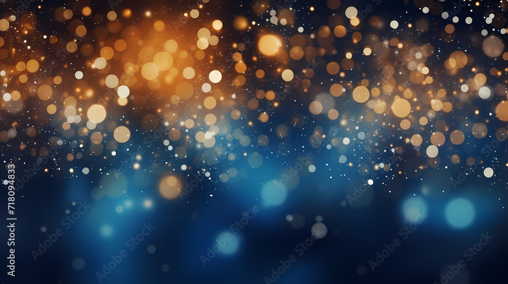 Festive decorative glitter lights background banner. Colorful abstract background with glitter