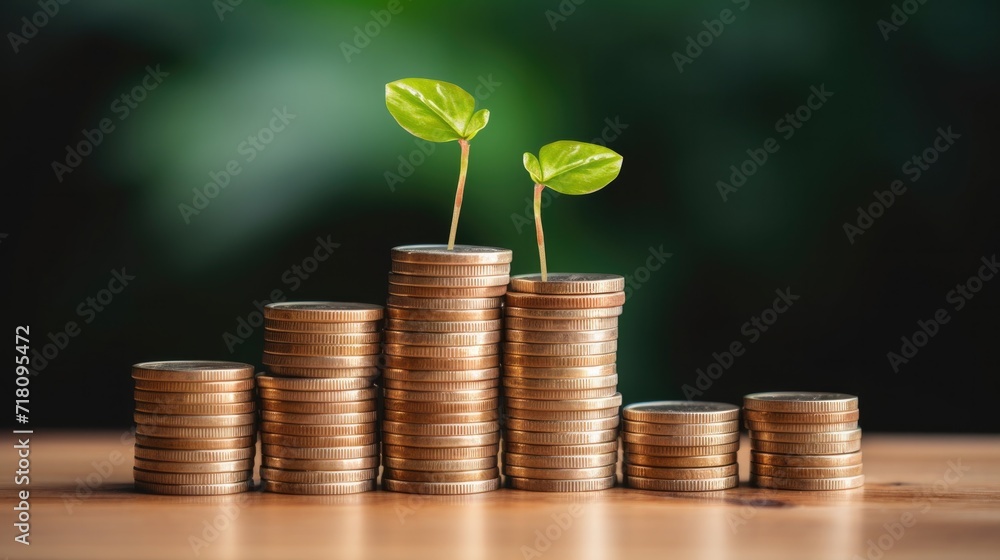 Seedlings is growing on Coins. Ideas for business growth, profits and successful development in 2024. Seedlings is growing on Coins. Ideas for business growth, profits and successful development in 2024.