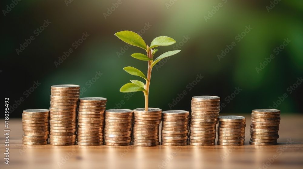 Seedlings is growing on Coins. Ideas for business growth, profits and successful development in 2024. Seedlings is growing on Coins. Ideas for business growth, profits and successful development in 2024.