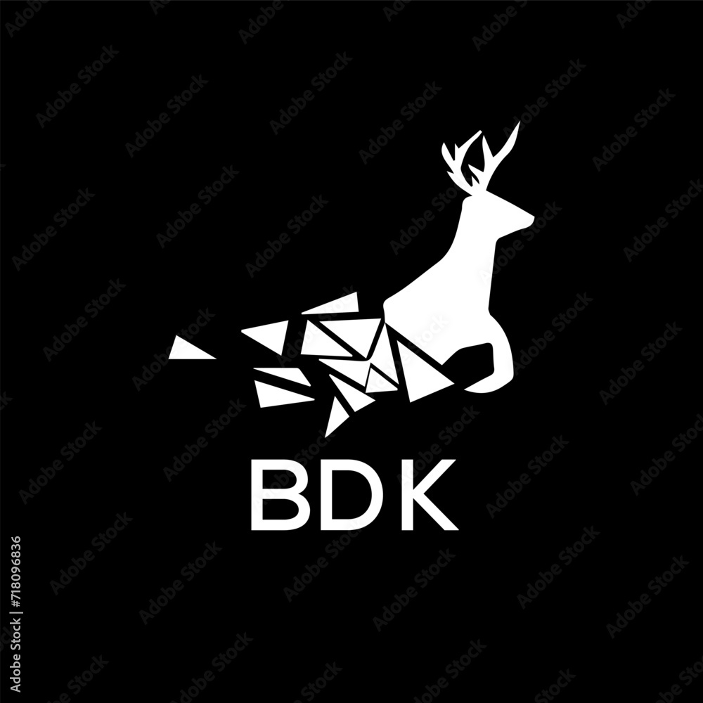 BDK Letter logo design template vector. BDK Business abstract connection vector logo. BDK icon circle logotype.
